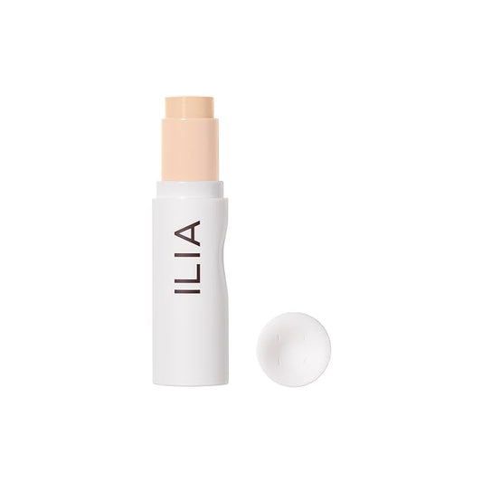 ILIA - Skin Rewind Complexion Stick - Foundation + Concealer + Skincare | Non-Toxic, Vegan, Cruelty-Free, Clean Makeup (3W - Spruce, 0.35 oz | 10 g)