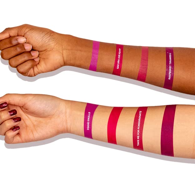 Beauty Bakerie Lip Whip Liquid Lipstick for Women, Waterproof Lip Gloss, Tint, Stain Long Lasting Hydrating Moisturizer, Matte or Metallic, 3.5mL, Take Me for Pomegranate