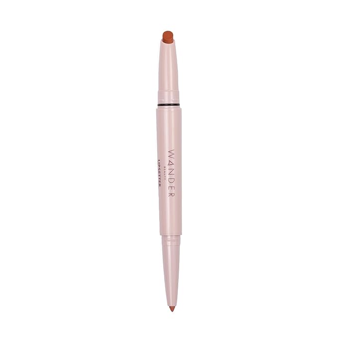 Wander Beauty Lipsetter Dual Cream Lipstick + Lip Liner - Notting Hill Nude - Ultra-Smooth, Hydrating Lipstick and Lip Liner with a Soft Matte Finish - Made with Squalane & Peptides (1 Count)