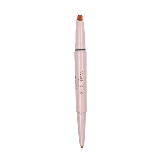Wander Beauty Lipsetter Dual Cream Lipstick + Lip Liner - Notting Hill Nude - Ultra-Smooth, Hydrating Lipstick and Lip Liner with a Soft Matte Finish - Made with Squalane & Peptides (1 Count)