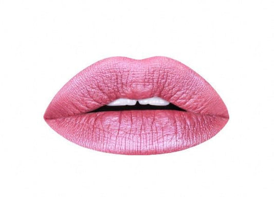 Aromi Light Pink Metallic Matte Liquid Lipstick | Rosy Lip Color with Shimmery Finish for Women, Long-Lasting, Vegan, Waterproof (Cotton Candy)