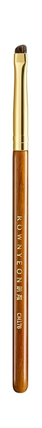 Desert Oak Series Soft-Angle Eyeshadow Brush - Curved Edge Pony Hair for Crease & Lash Lines, Bubinga Handle (CM 176)