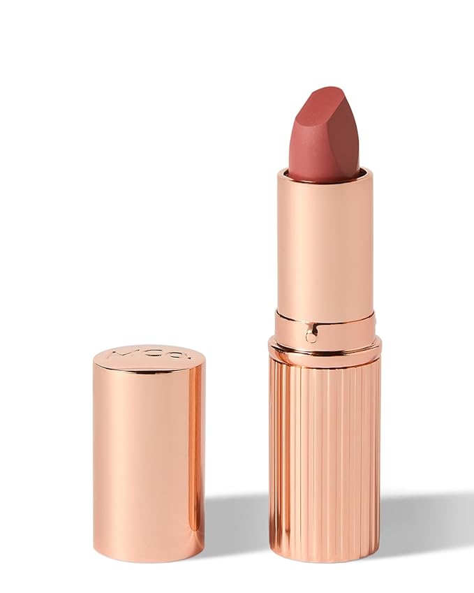 MCoBeauty - Crème Matte Luxe Lipstick - Long Lasting Hydrating Soft Matte Lipstick with Square-Tip Bullet - Cheeky Chat, Nude Pink Shade - 3.5g - Lip Makeup