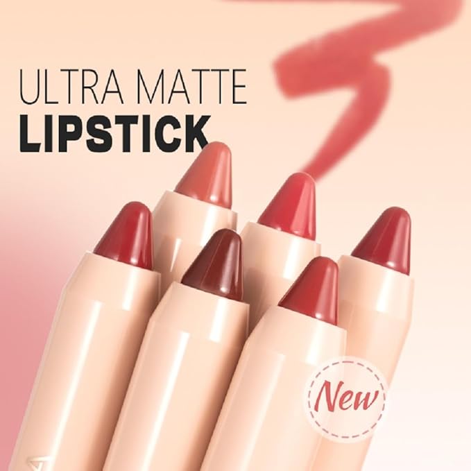 Waterproof Matte Lipstick with Lip Liner, Non-Stick Cup, Hook Pencil (5)