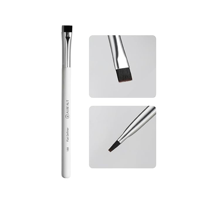 Flat Eyebrow Concealer Brush, Eyeliner Definer Makeup Brush Winged Liner for gel powder products (188 flat definer)