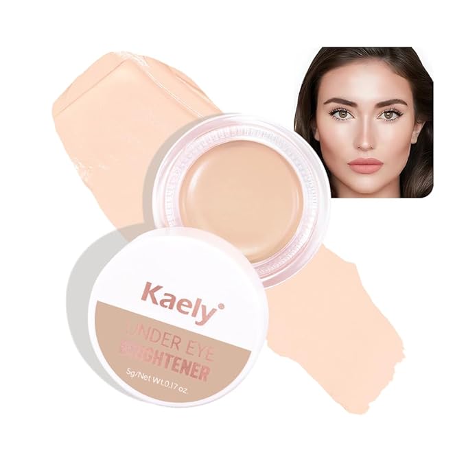 evpct under Eye Corrector Brightener Concealers for Older Women Dark Circles, under Eye Cream Pot Concealer Full Coverage Peach Color Corrector Makeup, Nourishing Waterproof, 04# Light