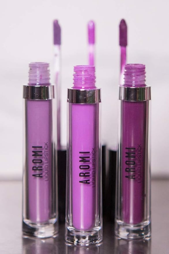 Aromi Violet Plum Liquid Lipstick, Dark Purple Lip Color, Vegan and Cruelty-free, Long-lasting and Waterproof Lipstick, Handmade (Vamptastic Plum)