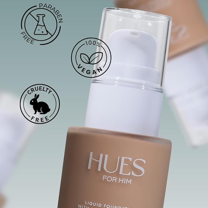 Invisible Foundation for Men – Medium-Coverage, Lightweight & Hydrating | Natural Look Makeup | Oil Control & Sweat-Resistant | 4 Shades | Fresh Canvas