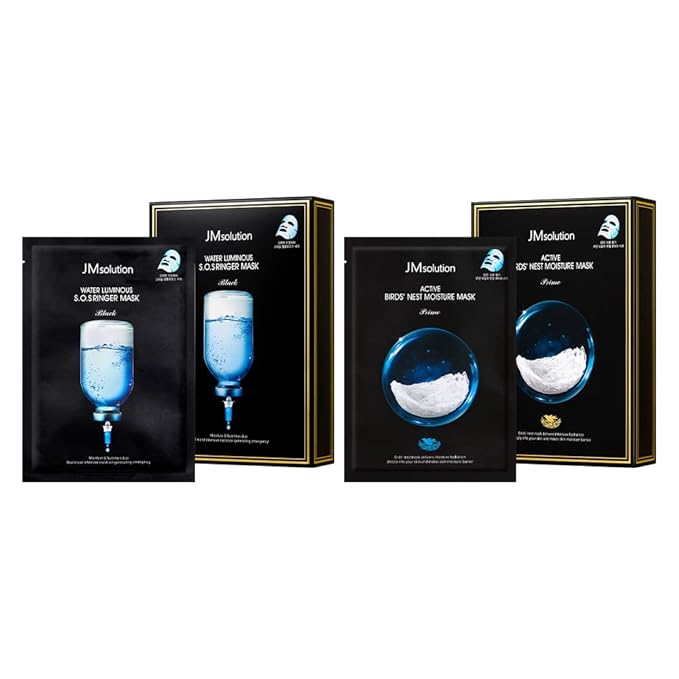 JMsolution Face Mask Bundle 20EA - Water Luminous S.O.S Ringer Mask Bird Nest Mask