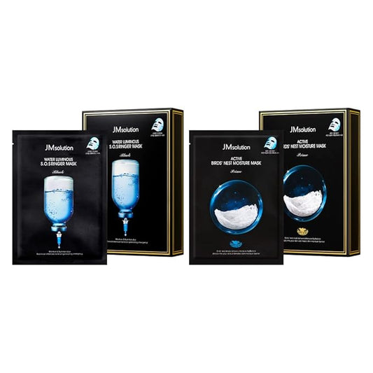 JMsolution Face Mask Bundle 20EA - Water Luminous S.O.S Ringer Mask Bird Nest Mask