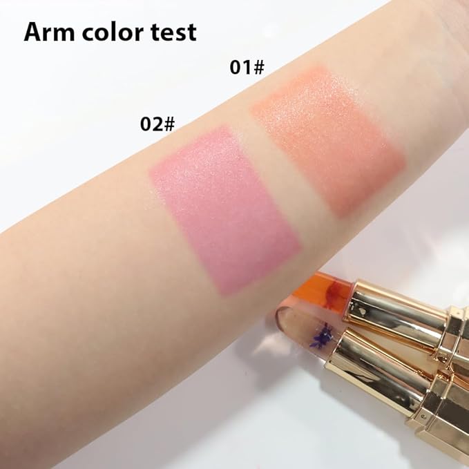 BINGBRUSH PH Color Changing Lipstick – Jelly Flower Lip Balm, Temperature-Activated Moisturizing Lip Tint, Long-Lasting Crystal Clear Lipstick for Women, Natural Glow & Hydration (02# Blue Fairy)
