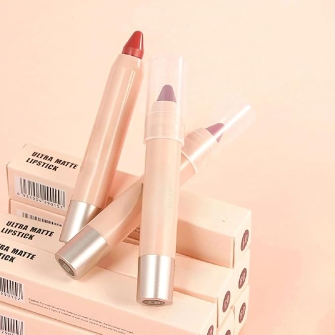 Waterproof Matte Lipstick with Lip Liner, Non-Stick Cup, Hook Pencil (8)