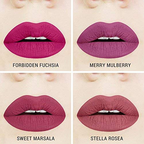Aromi Matte Liquid Lipstick | Rose Burgundy, Pink Maroon Lip Color, Long Lasting, Waterproof, Long Wear, Smudge Proof, Vegan Makeup (Sweet Marsala)