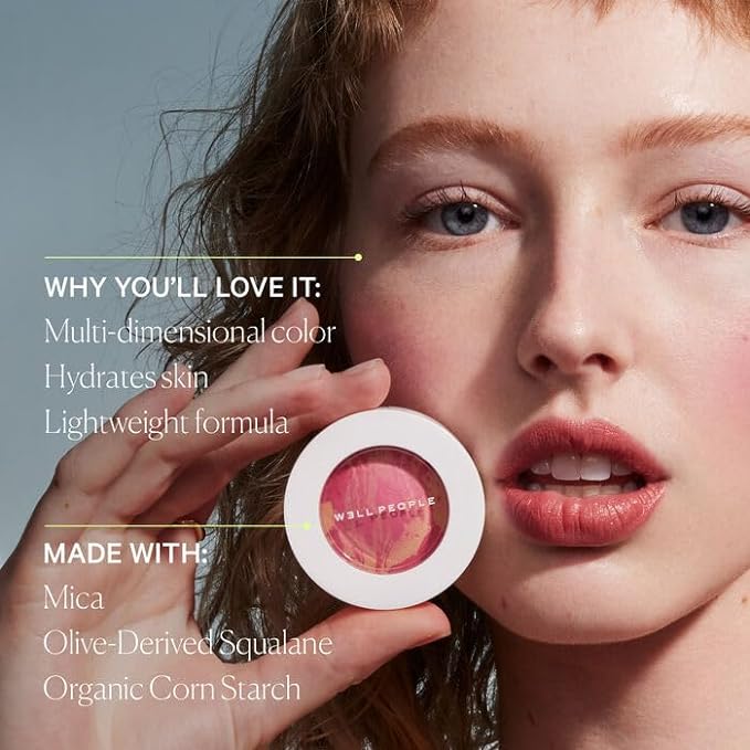 Well People Superpowder Blush Powder, Hydrating Powder Blush For Adding A Pop Of Cheek Color, Lightweight Formula, Vegan & Cruelty-free, Guava Twist