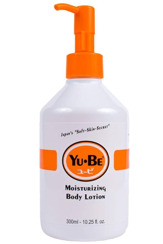 Yu-Be Hand & Body Lotion Deeply Hydrating Moisturizer Pump Bottle for Extra-Dry Skin - Day & Night Daily Moisturizing Skin Cream | Good For Cracked Heels I Non-Greasy - 10.25 Fl. Oz.