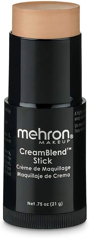 Mehron Makeup CreamBlend Stick | Face Paint, Body Paint, & Foundation Cream Makeup | Perfect for Halloween .75 oz (21 g) (Light 4)