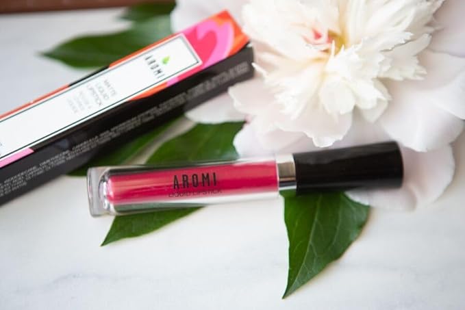 Aromi Magenta Matte Liquid Lipstick | Dark Pink, Fuchsia Lip Color for Women, Long-lasting, Vegan, Waterproof, Long Wear (Pink Peacock)
