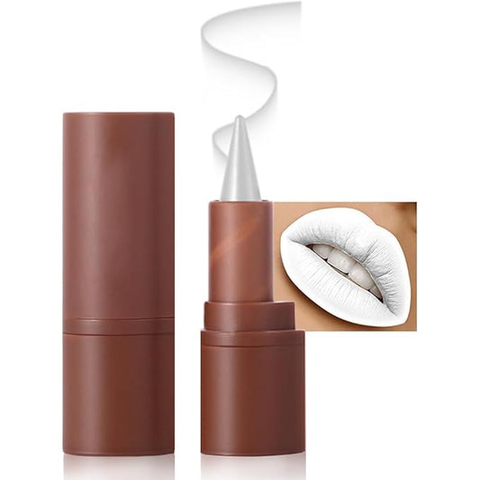 AMY'S DIARY White Matte Crayon Lipstick Lip Makeup, Precision Tip Matte Lip Crayon, Longwear Up To 24Hrs, Lead The Way,Smudge Waterproof for Women Smudge Waterproof for Women (8# White, 1 pc)