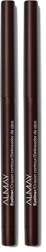 Almay All-Day Eyeliner Pencil, Hypoallergenic, Cruelty-Free, Smudge-Proof, Ophthalmologist Tested, Long Wearing and Water Resistant, 209 Black Raisin, 0.01 oz (Pack of 2)