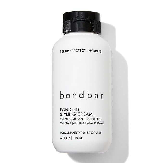 Bondbar Styling Cream for Damaged Hair, Smooths, Strengthens, Repairs all Hair Types & Textures, Vegan, CrueltyFree, 4 Fl. Oz.