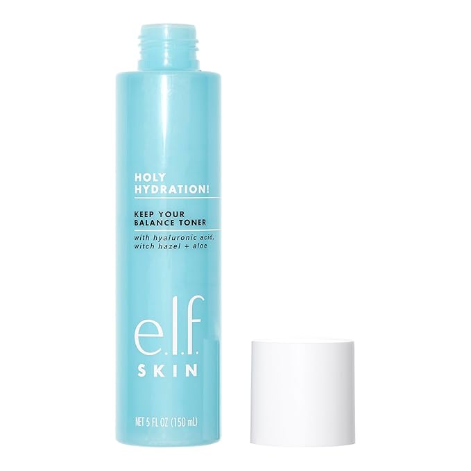 e.l.f. Keep Your Balance Toner, Gentle, Refreshing, Anti-Inflammatory, Removes Makeup & Impurities, Hydrates, Cleanses, Soothes, Infused with Hyaluronic Acid, Witch Hazel and Aloe, 5.072 Fl Oz