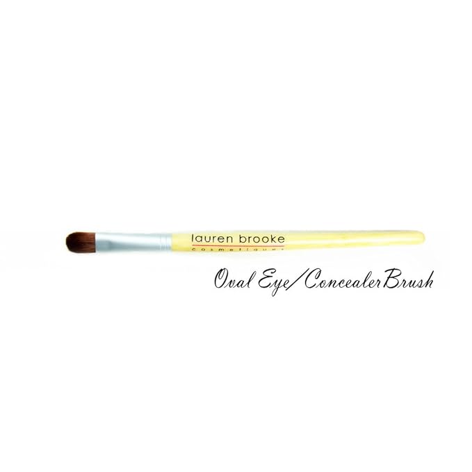 Lauren Brooke Cosmetiques Eco Friendly Bamboo Makeup Brush (Oval Eye/Concealer Brush)