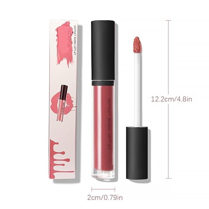 12 Color Cream Lip Gloss, 2025 New Cream Texture Lipstick Non-Stick Lip Gloss, Long Lasting Lipstick Hydrating Lip Tint Natural Non-Fading Liquid Lip Stick for Women (#14, One Size)