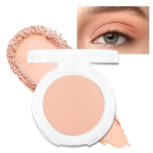 Monochrome Matte Eyeshadow Palette,Off White Nude Neutral Matte Pressed Powder Single Vegan Eyeshadow,Long-Lasting Sheer Eye Makeup Apply Makeup Easily,Smooth Formula; Talc,Vegan & Cruelty-Free