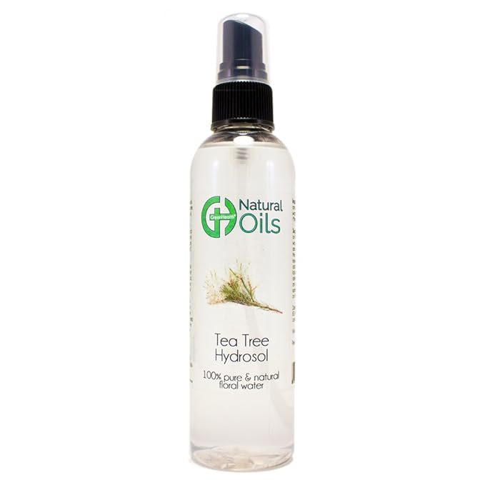 GreenHealth Tea Tree Hydrosol (Floral Water) - 4 fl oz Plastic Bottle w/Black Spray Cap - 100% natural