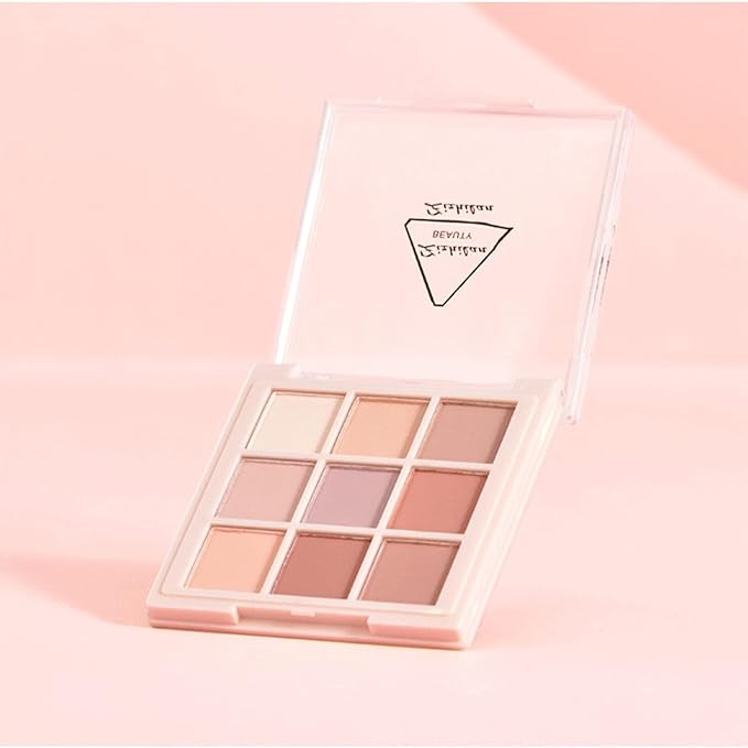 Matte Nude Eyeshadow Palette Pink Makeup Eye shadow for woman,9 Colors Matte Nude Naked Eyeshadow Long Lasting Eye Shadow Plattet for Girls,Beige Earth Neutra Waterproof Eye Shadow