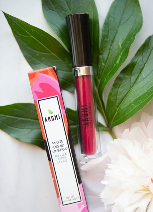 Aromi Magenta Matte Liquid | Pink Fuchsia Lip Color, Long-lasting, Vegan and Cruelty-free, Waterproof, Smudge Proof, Handmade (Pink Peacock)