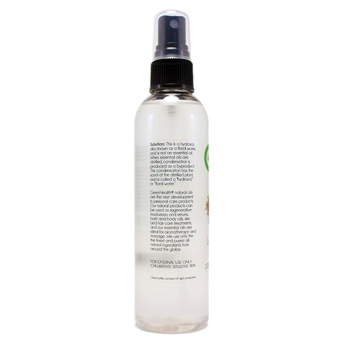 Lemongrass Hydrosol - 4 fl oz Plastic Bottle w/Black Spray Cap - 100% pure, distilled from natural tree resin