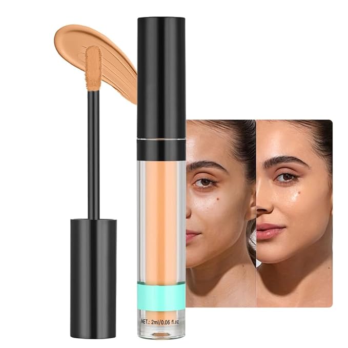 Full Coverage Liquid Concealer, Foundation Makeup for Older Women, Cover Blemishes & Under-Eye Circles, Spots, Matte Finish, Hydrating Primer for Correct, 0.06 floz, Vegan & Cruelty-Free 05#MediumTan