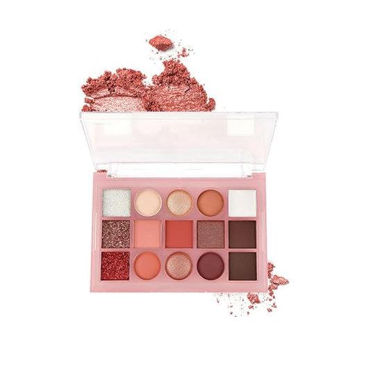 Eyeshadow Palette Makeup – Neutral Nude Matte & Shimmer Eyeshadow Palette, High Pigment Waterproof Glitter Eye shadow,Blendable Pink, Brown, Rose Gold Eye Makeup (F-02#, 1 Count (Pack of 1))