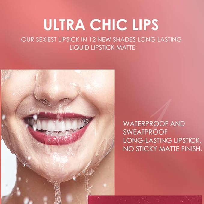 BestLand 6Pcs Matte Liquid Lipstick and Lip Liner Set, Non-Stick Cup Not Fade Waterproof 24 Hour Lip Gloss Nude Brown Lip Liner Pencil for Women, labiales mate 24 horas originales (Set F)