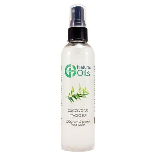 Eucalyptus Hydrosol (Floral Water) - 4 fl oz Plastic Bottle w/Black Spray Cap - 100% Natural - GreenHealth