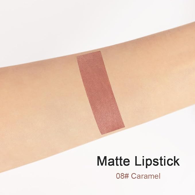 BINGBRUSH Smooth Longwear Lipstick Pack Set, Matte Color Stick Ultimate Lip Crayon for Makeup Collection - Waterproof Velvet Lipgloss Lip Stain (08#)