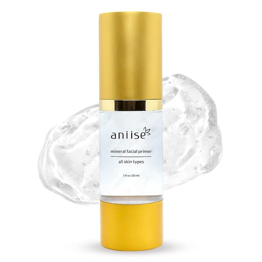 Mineral Makeup Facial Foundation Primer – Smooths Skin, Extends Makeup Wear, Controls Shine, Minimizes Pores & Fine Lines – For All Skin Types – Vegan, Paraben Free, Cruelty-Free – 1 fl oz (30 mL)