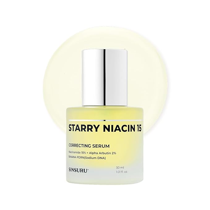 15% Niacinamide + Alpha Albutin + Banana PDRN Starry Niacin 15 Correcting Serum – Potent Brightening Serum for Uneven Tone & Dark Spots, Fragrance-Free | Korean Skincare (1.01 fl.oz / 30ml)