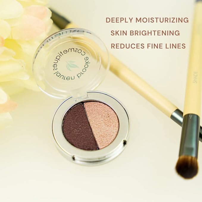 Lauren Brooke Cosmetiques Pressed Eyeshadow Duo, Natural, Organic Makeup (Tanzi/Moon Dust)