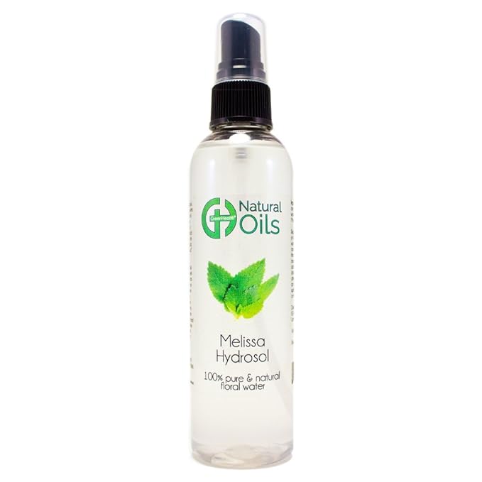 Melissa Hydrosol (Floral Water) - 4 fl oz Plastic Bottle w/Black Spray Cap - 100% natural - GreenHealth