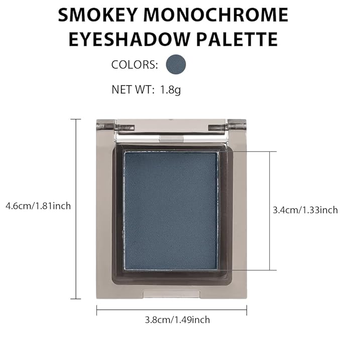 Single Nude Grey Matte Eyeshadow,Monochrome Eye Shadow,Apply Makeup Easily,Matte Pressed Powder Single Eyeshadow,24 Hour Eye Makeup Longwear Waterproof