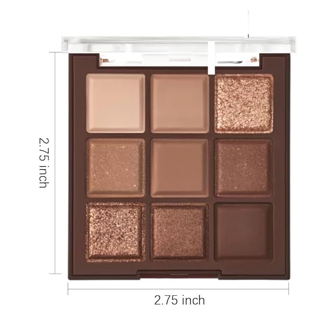 Neutral Brown Eye Shadow palette, Rose Gold Dark Brown Highly Pigmented Eyeshadow Palette,Matte Shimmer Nude Beige Eyeshadow Palette contour Makeup Long Lasting eyeshadow for woman