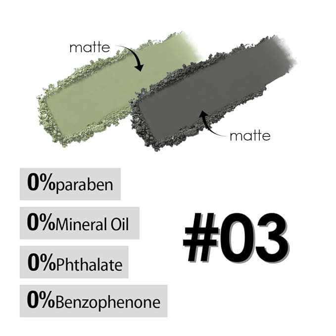 AMY'S DIARY 2 Color Matte Green Dark Green Eyeshadow Palette – matte Shades eye shadow for Eye Makeup, Long-Lasting & Highly Pigmented, Vegan & Cruelty-Free for woman (03# green black)