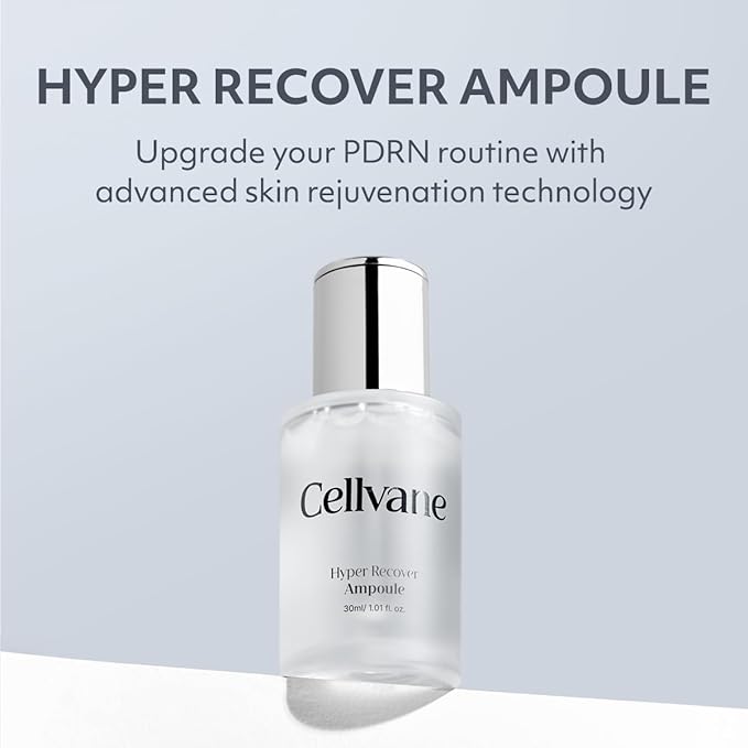 Cellvane PDRN Hyper Recover Ampoule (1.01 fl oz) -High Purity Salmon DNA PDRN Ampouls Korean Skin Care for Anti aging &Sensitive Skin, Hyaluronic Acid & Collagen for Deep Hydration