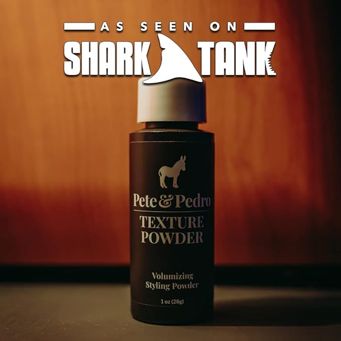 Pete & Pedro TEXTURE POWDER - Texturizing and Volumizing Styling Powder For Men & Women | Adds Mega Volume & Texture, Matte Finish, Root Lifting & Restyleable Hold | As Seen on Shark Tank, 1 oz.