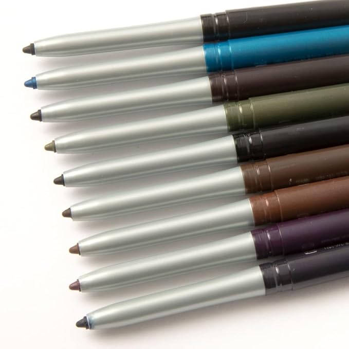 Palladio Retractable Waterproof Eyeliner, Richly Pigmented Color and Creamy, Slip Twist Up Pencil Eye Liner, Smudge Proof Long Lasting Application, All Day Wear, No Sharpener Required, Deep Blue