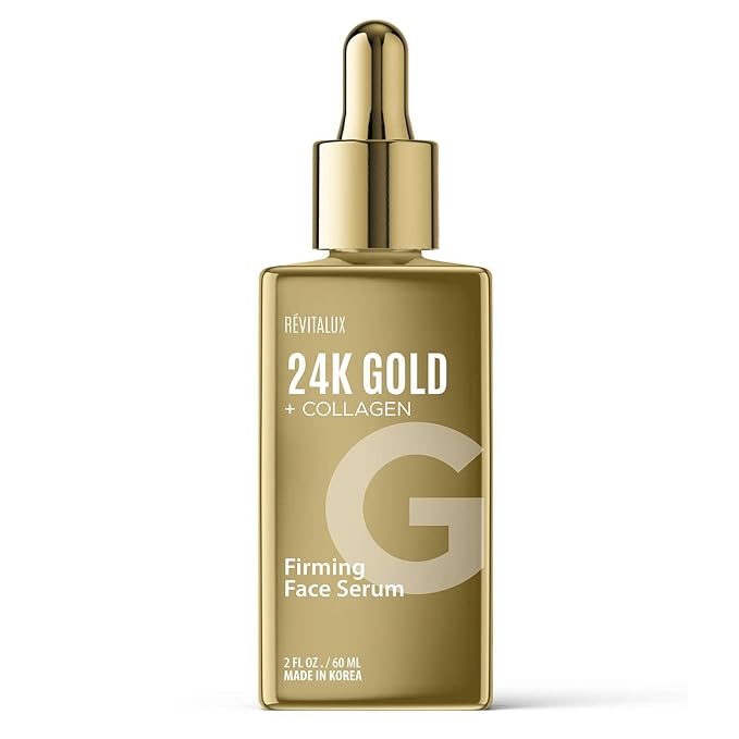 24K Gold & Collagen Serum - Anti-Aging, Skin Firming, Deep Moisturizing, Radiant Skin - Dermatologist Tested, Clean Beauty, Cruelty-Free Korean Skin Care for All Skin Types - 2 fl. oz