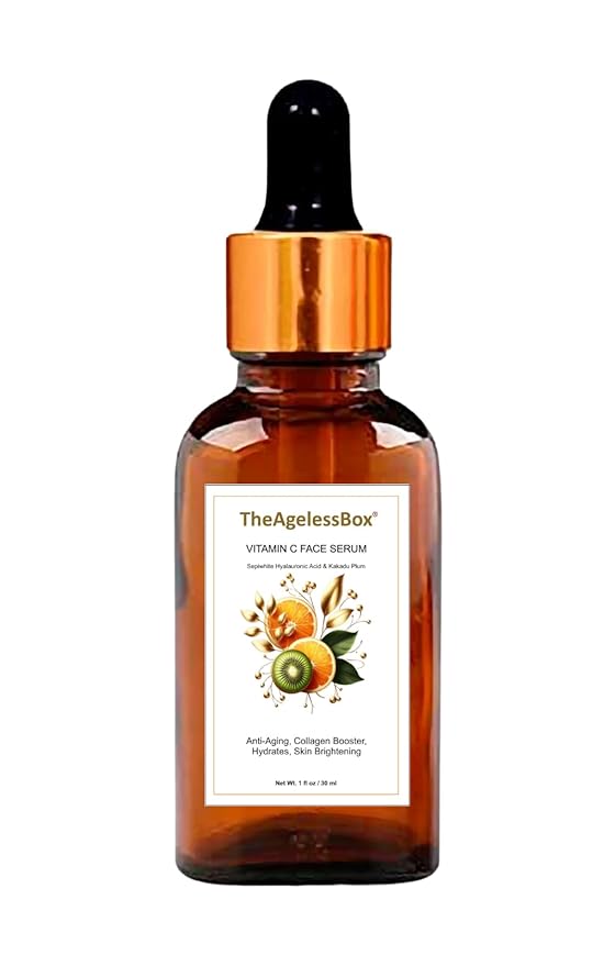 Ayurvedic Vitamin C Face Serum – Anti-Aging, Brightening & Hydrating – Face Serum with Kakadu Plum, Niacinamide & Hyaluronic Acid for Glowing, Radiant Skin – Vegan & Cruelty-Free – 30ml