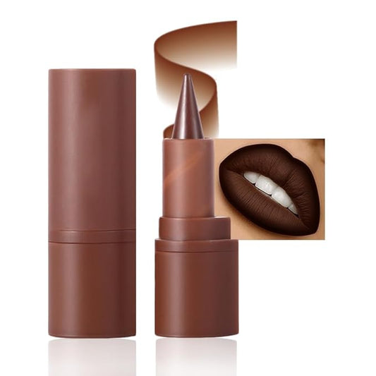 AMY'S DIARY Mocha Matte Crayon Lipstick Lip Makeup, matte lipstick crayon chocolate Lipstick Longwear Up To 24Hrs, Lead The Way,Smudge Waterproof for Women Smudge Waterproof for Women (1#Mocha, 1 pc)